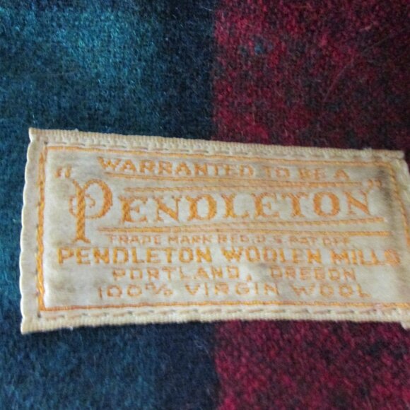 Housecoat Robe Vintage MCM 50s PENDLETON Red Tartan Plaid Belted Women's Size L - Picture 6 of 8